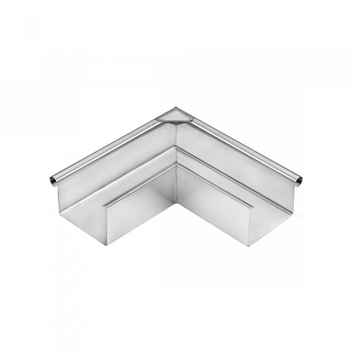 Titanzink Außenwinkel gelötet für kastenförmige Dachrinne RG250 Winkel 90° Grad