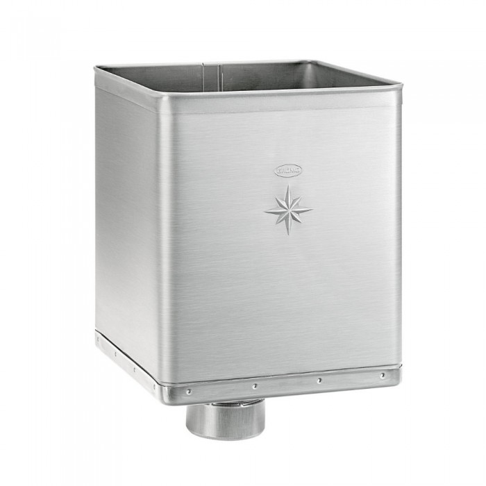 Titanzink Design Wasserfangkasten mit exzentrischem Ablauf DN80