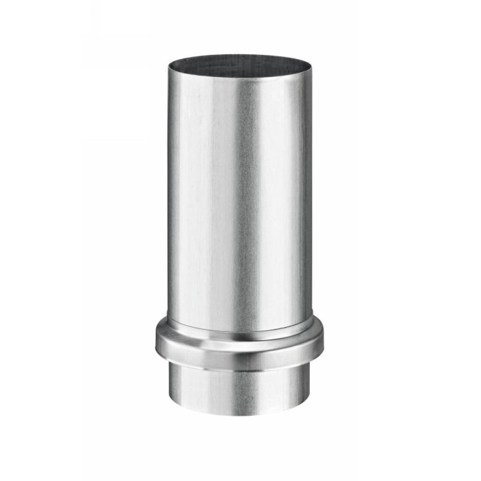 Titanzink Schiebemuffe mit Standrohrkappe DN120/140 rund