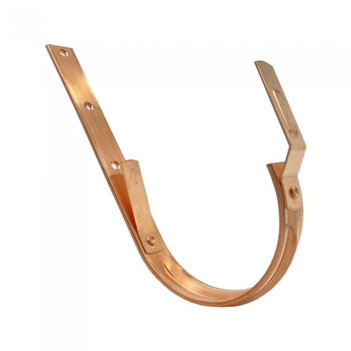 Kupfer Rinnenhalter lang 30/5 halbrund RG400