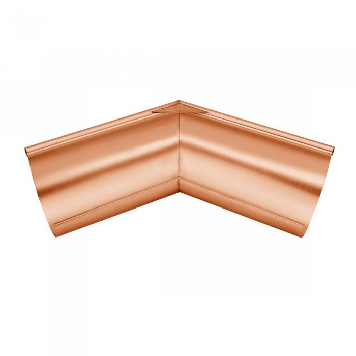 Kupfer Außenwinkel gelötet für halbrunde Dachrinne RG200 Winkel 120° Grad