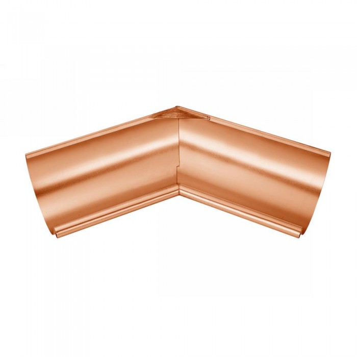 Kupfer Innenwinkel gelötet für halbrunde Dachrinne RG200 Winkel 120° Grad
