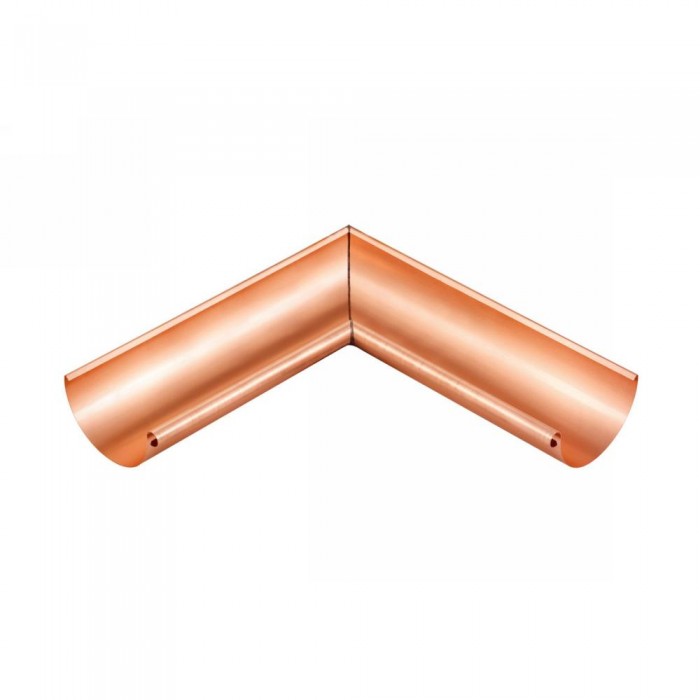 Kupfer Innenwinkel lang gelötet für halbrunde Dachrinne RG280 Winkel 90° Grad