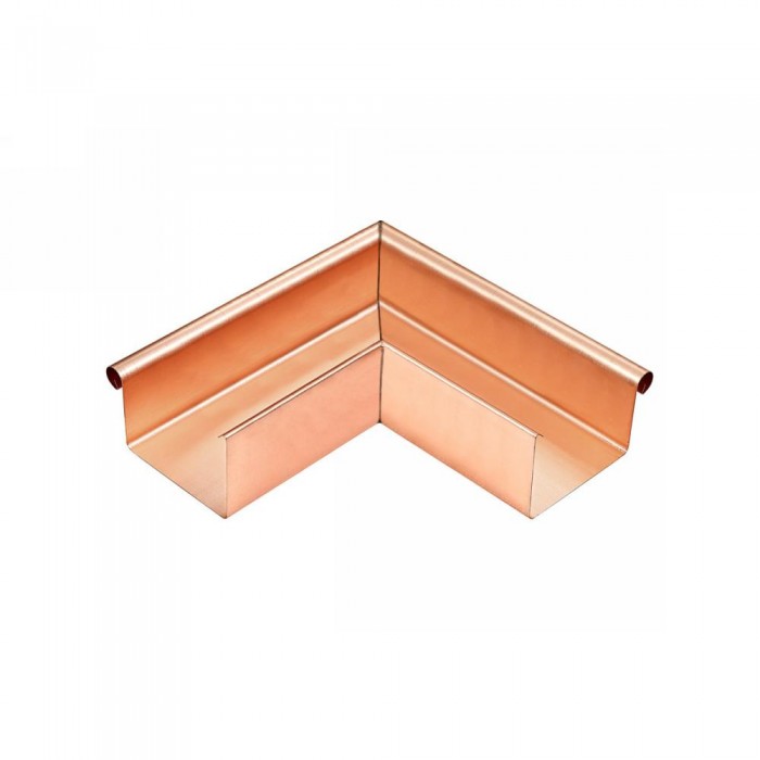 Kupfer Außenwinkel gelötet für kastenförmige Dachrinne RG200 Winkel 90° Grad 