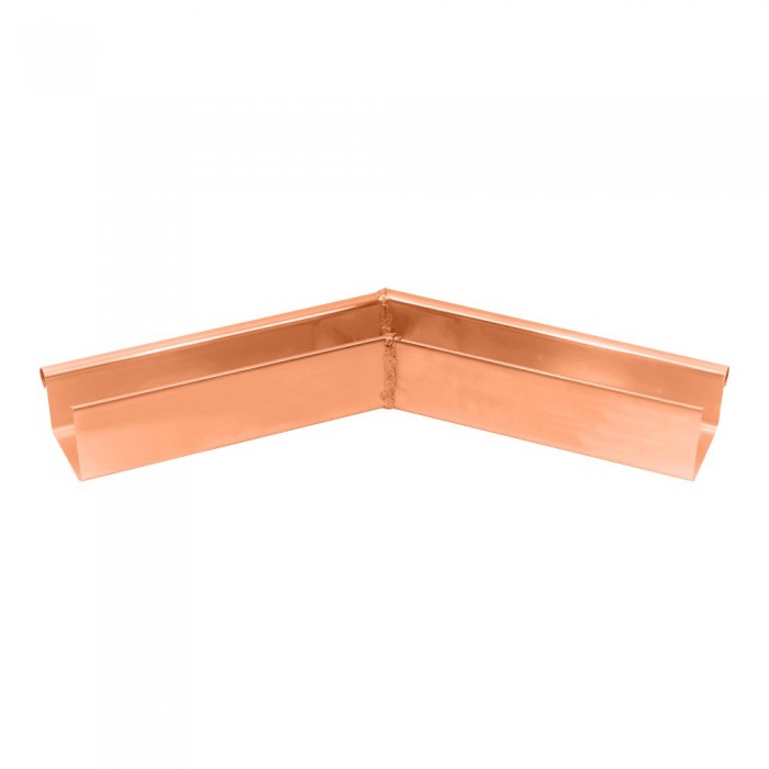 Kupfer Außenwinkel gelötet für kastenförmige Dachrinne RG280 Winkel 120° Grad