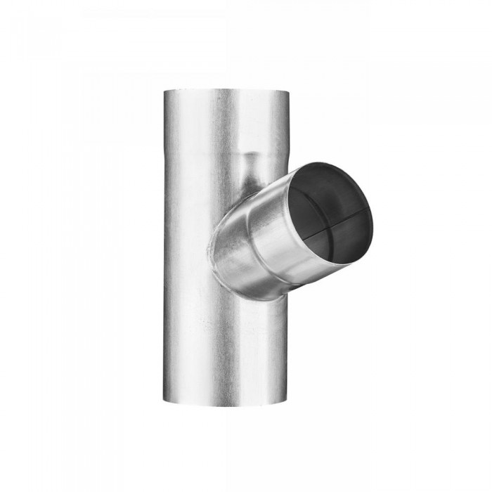 Aluminium Fallrohrabzweig DN87/DN60 seitlicher Abgang 72° Grad