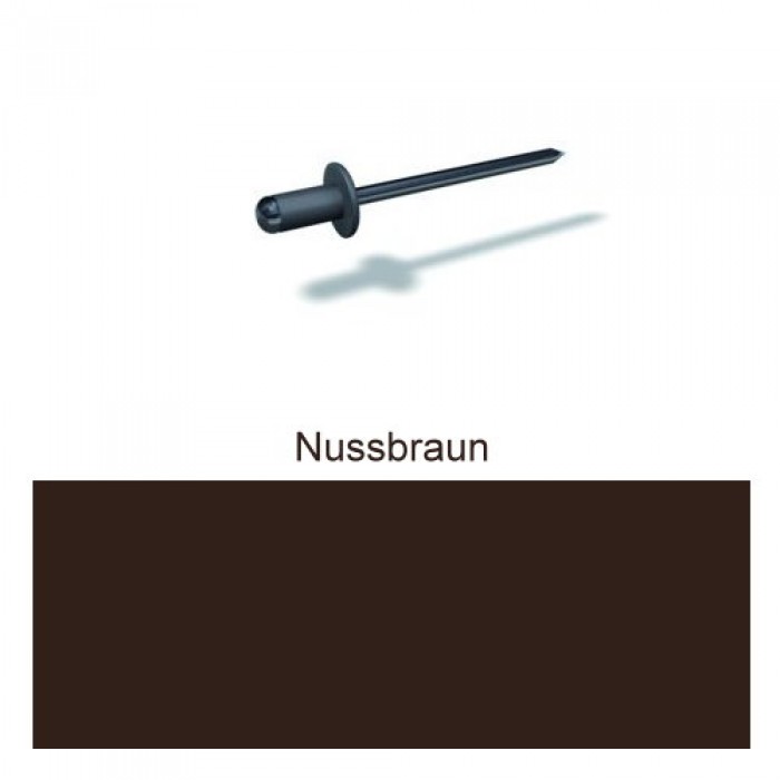 PREFA Patentnieten 4,1mm, nussbraun