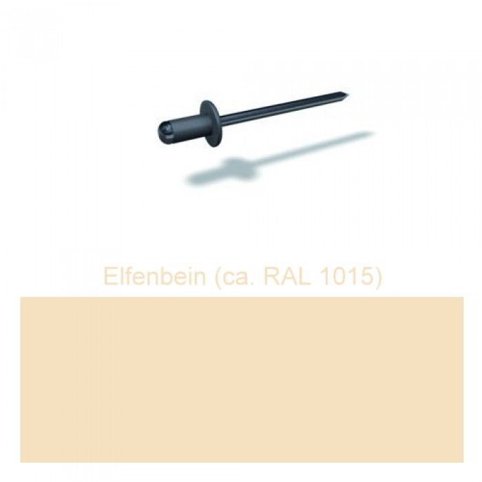 PREFA Patentnieten 4,1mm, elfenbein