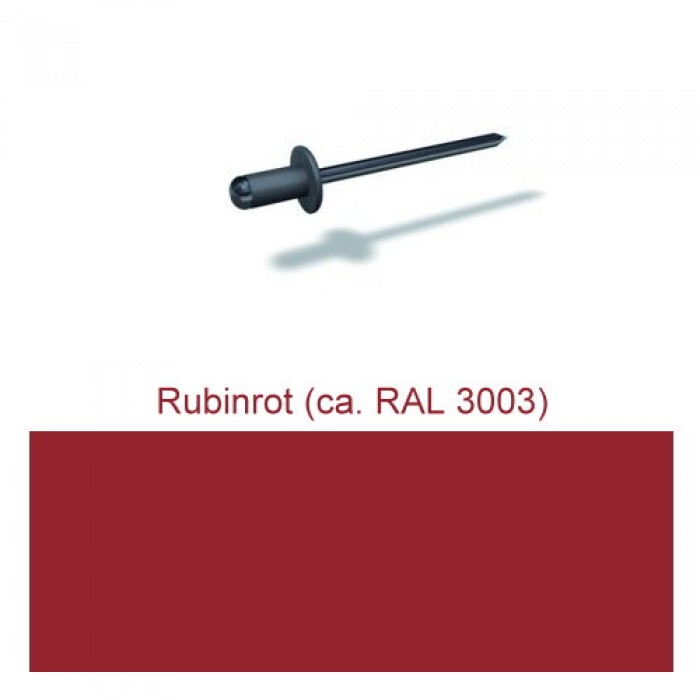 PREFA Patentnieten 4,1mm, rubinrot