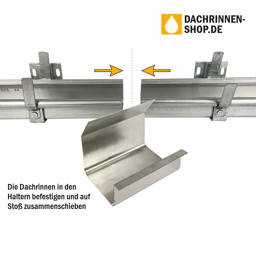 Titanzink Klebe-Rinnenverbinder für Kastendachrinne RG250 -   - Die Nr. 1 für Dachentwässerung und Blechkantprofile.