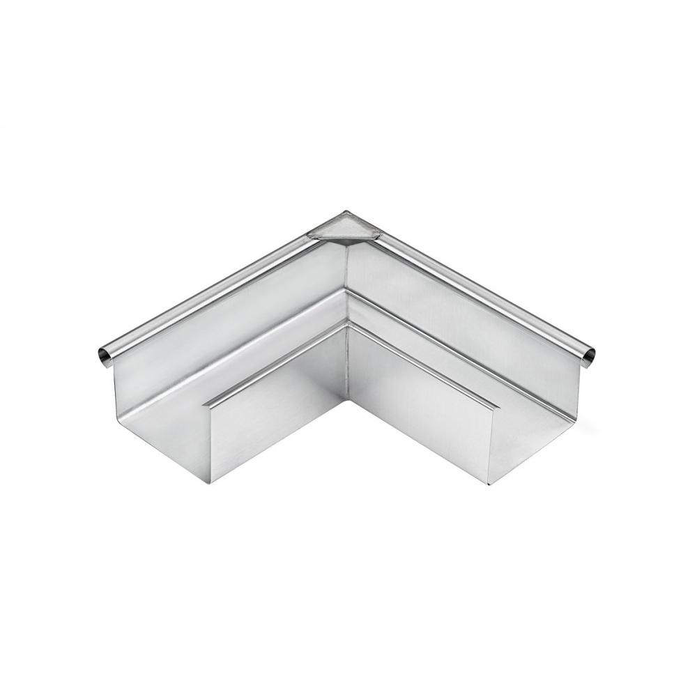 Titanzink Außenwinkel gelötet für kastenförmige Dachrinne RG400 Winkel 90°  Grad -  - Die Nr. 1 für Dachentwässerung und  Blechkantprofile.