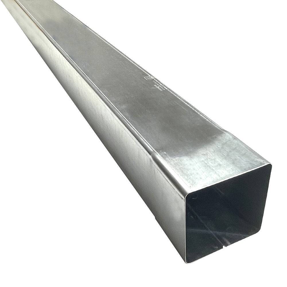 Titanzink Quadratrohr 60x60mm quadratisch Länge 2,0  Meter -  - Die Nr. 1 für Dachentwässerung und  Blechkantprofile.