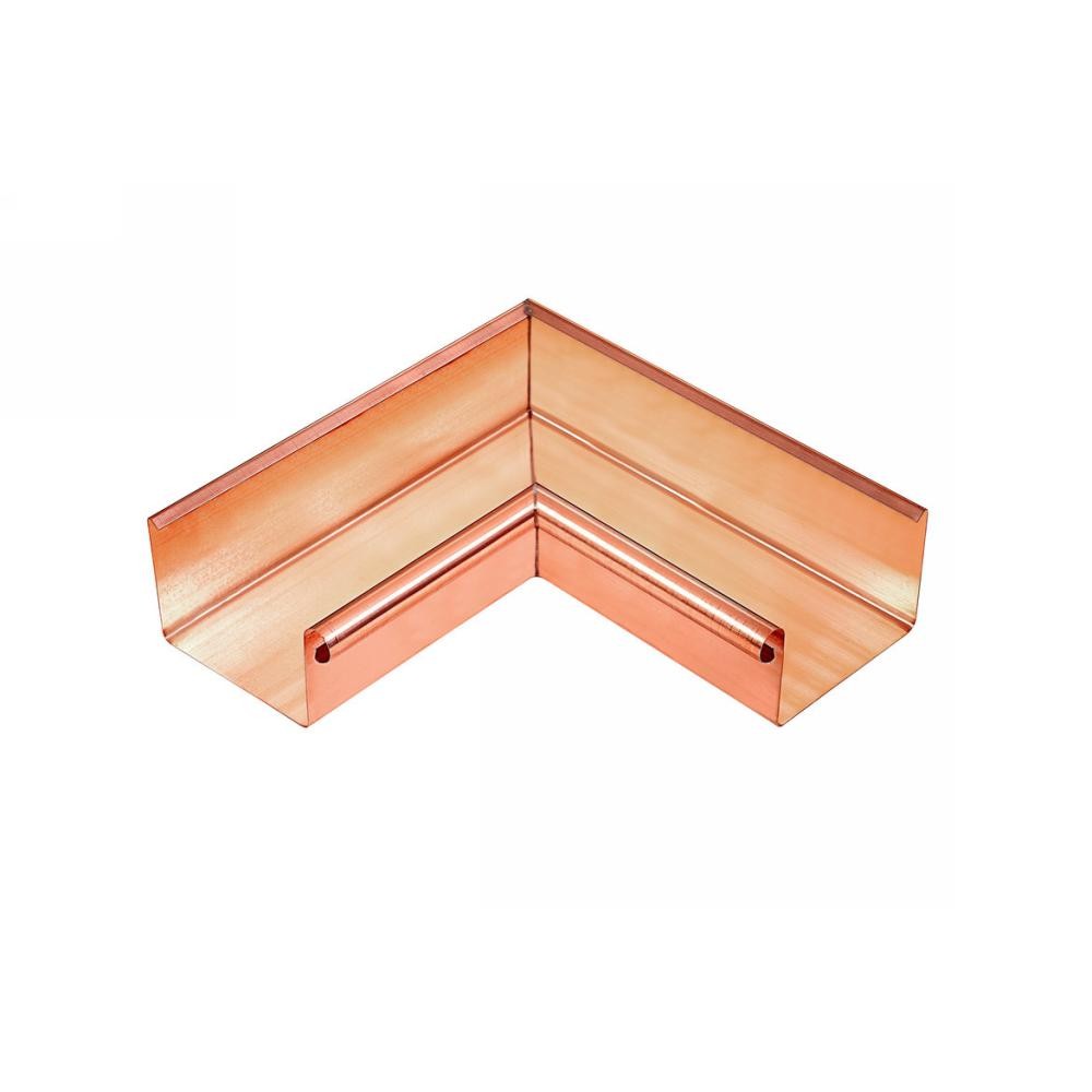 Kupfer Außenwinkel gelötet für kastenförmige Dachrinne RG200 Winkel 90° Grad 