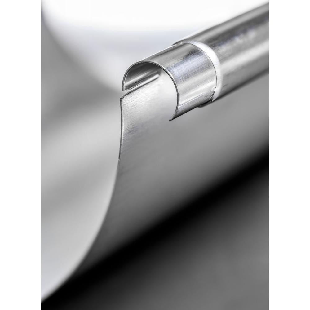 Regenrinne 90 mm aus Aluminium - silber pressblank