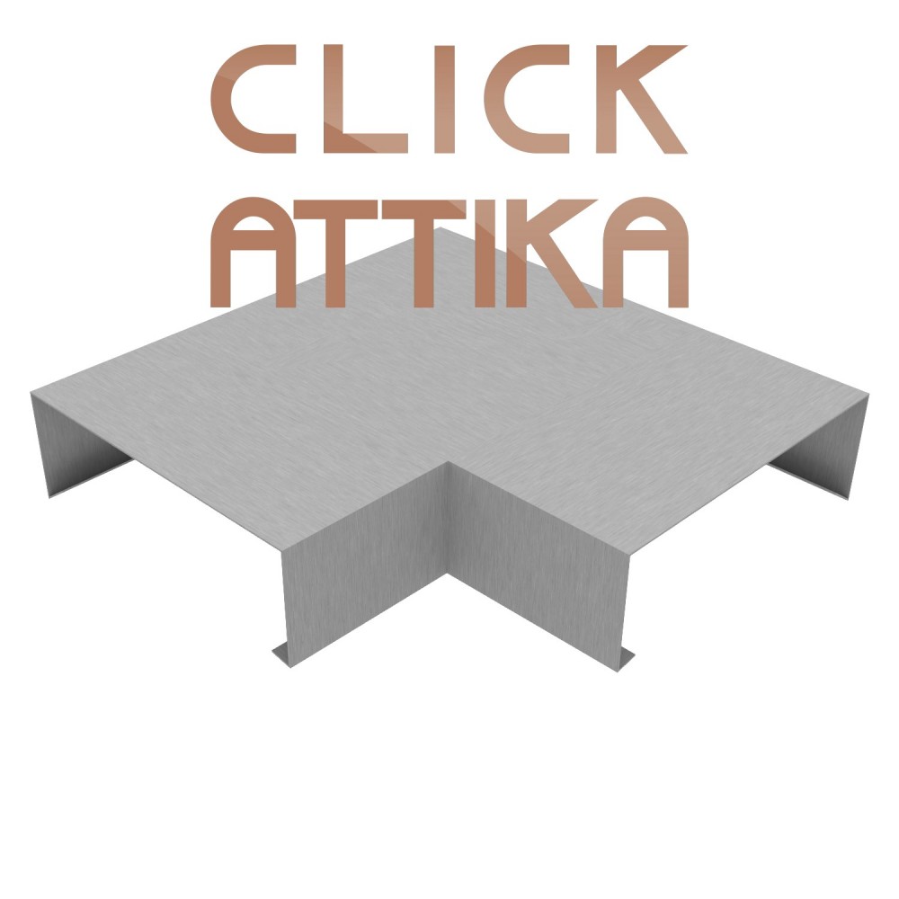 Click-Attika - Die elegante Lösung zur Abdeckung von Mauern bis 11 cm  Mauerbreit -  - Die Nr. 1 für Dachentwässerung und  Blechkantprofile.