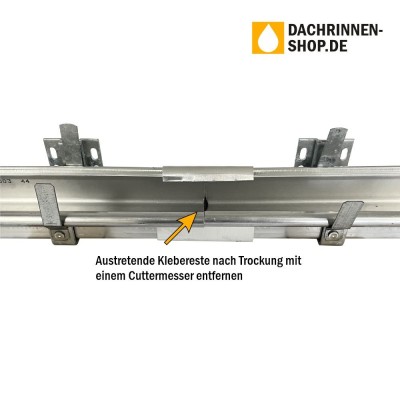 Titanzink Klebe-Rinnenverbinder für Kastendachrinne RG200