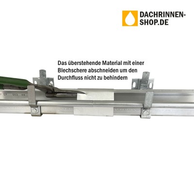 Titanzink Klebe-Rinnenverbinder für Kastendachrinne RG333