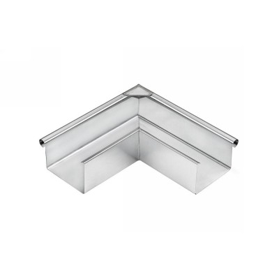 Titanzink Außenwinkel gelötet für kastenförmige Dachrinne RG200 Winkel 90° Grad