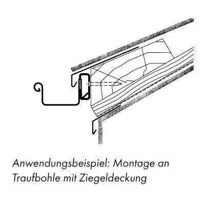 Zink Kleindachrinne RG 200 für Steckschiene Länge: 3 Meter