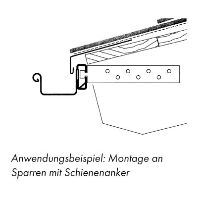 Schienenanker für Aluminium-Steckschiene