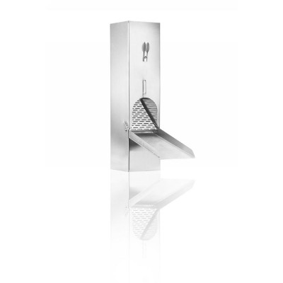 Titanzink Regenwasserklappe mit Laubsieb 80x80mm quadratisch