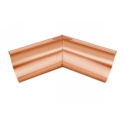 Kupfer Außenwinkel gelötet für halbrunde Dachrinne RG200 Winkel 120° Grad
