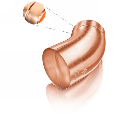 Kupfer Fallrohrbogen rund DN60 / 40° Grad