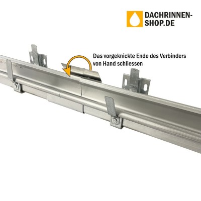 Aluminium Klebe-Rinnenverbinder für Kastendachrinne RG200