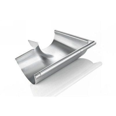 Aluminium Außenwinkel gezogen für halbrunde Dachrinne RG200 Winkel 90° Grad
