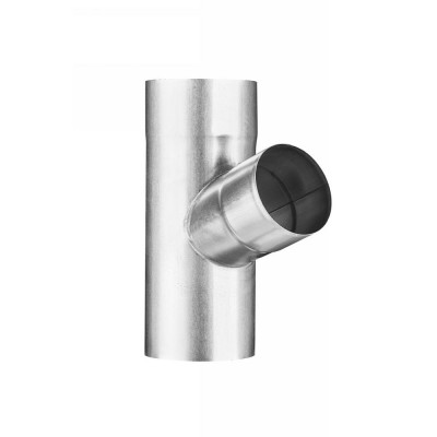 Aluminium Fallrohrabzweig DN76/DN76 seitlicher Abgang 72° Grad