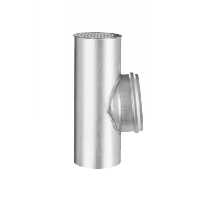 Aluminium Flachdach-Abzweig rund HT/KG Ø75 an Fallrohr DN100