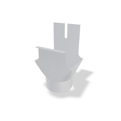PREFA Einhangstutzen kastenform RG333 / DN100 Silbermetallic
