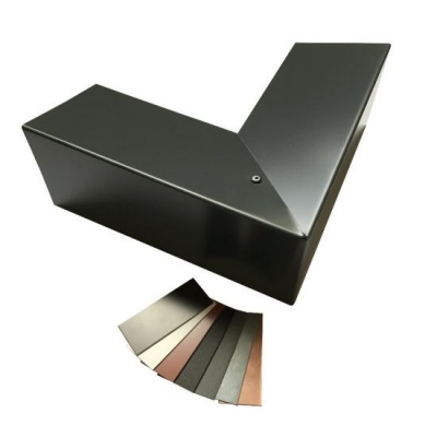 Dachrandprofil Ecke Zuschnitt 200 mm Alu farbig 0,8 mm Anthrazit (RAL7016)