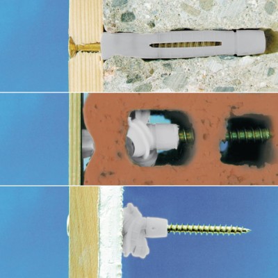 Universaldübel mit Bund zur Befestigung - 8 x 51 mm