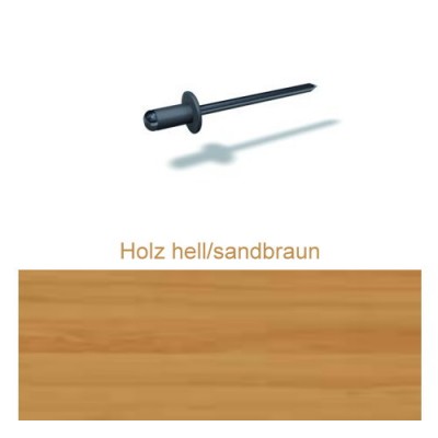 PREFA Patentnieten 4,1mm, holz hell/sandbraun