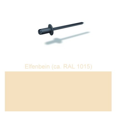 PREFA Patentnieten 4,1mm, elfenbein