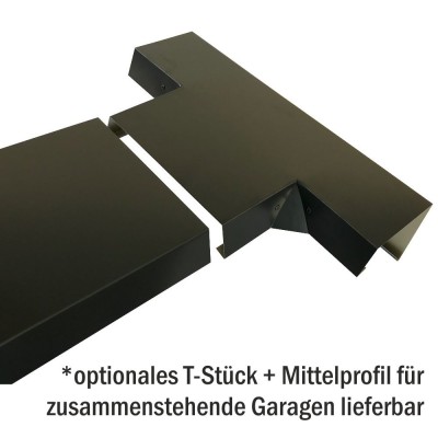 Betongaragen Randabdeckung aus Aluminium Basaltgrau