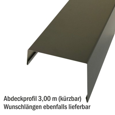 Betongaragen Randabdeckung aus Aluminium Kupferbraun